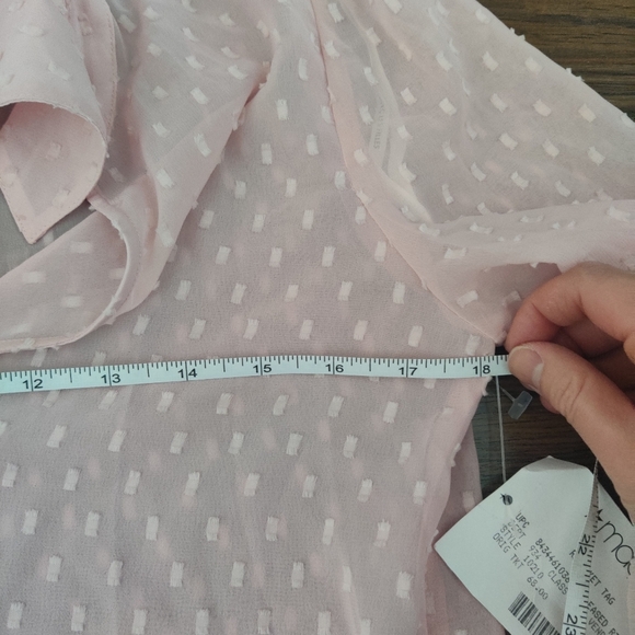 Avec Les Filles Blush Pink Relaxed Fit Textured Blouse – Size XS (NWT) - Picture 8 of 9